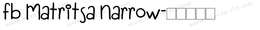Fb Matritsa Narrow字体转换